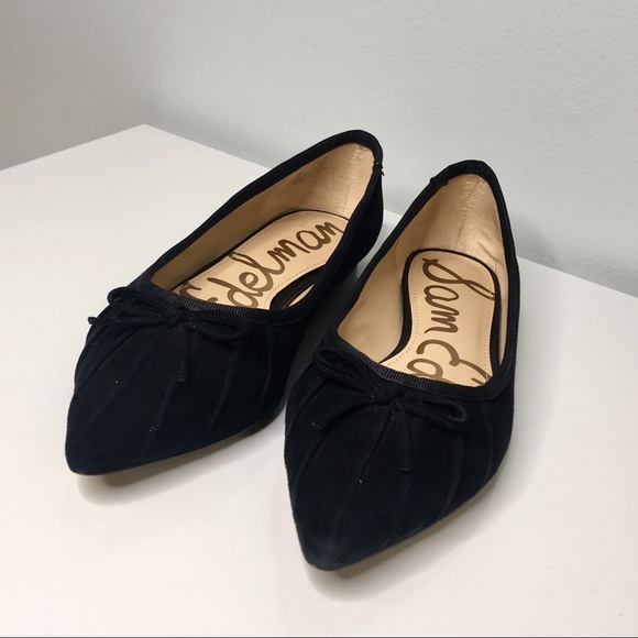 Sam Edelman Shoes - Rare! Sam Edelman Point Suede Bow Toe Flats
